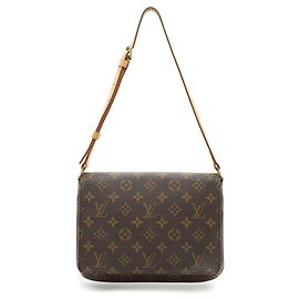 Louis Vuitton Borsa a tracolla Musette Tango monogram canvas marrone vintage Marrone