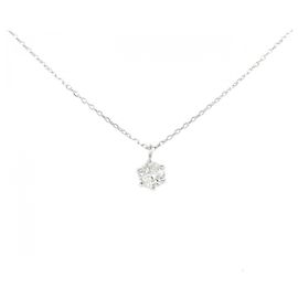Autre Marque Collar de platino y diamantes Plata