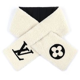 Louis Vuitton Echarpe Shirring Shearling Scarf Outro Cru