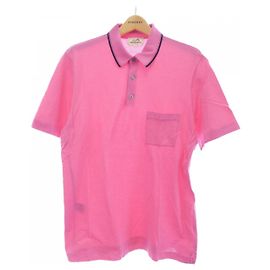 Camisa Polo Hermès em Algodão Rosa