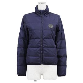 Gucci GG Supreme Leather Down Jacket Blue Navy blue