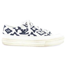 Baskets Louis Vuitton Urs Fischer Noir Blanc