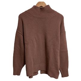 Autre Marque EMMEL REFINES Strickpullover mit Stehkragen und Schlitz am Rücken Pink