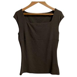 Autre Marque Top de decote quadrado Foxey New York Marrom Castanho escuro