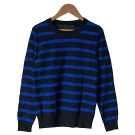 Marc Jacobs Lame Border Knit Sweater Black