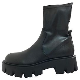 Autre Marque Fabio Rusconi PAMELA Leather Short Boots Black