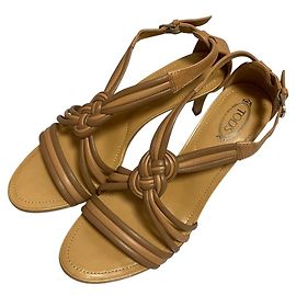 Tod's Tod’s Leather Sandals Brown Beige