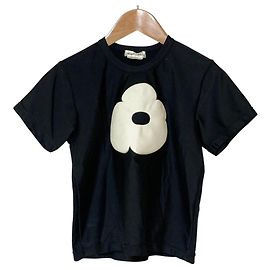 Comme des Garcons Camiseta Stretch Negro Blanco