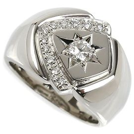 Autre Marque Pt900 Platin-Diamantring Silber