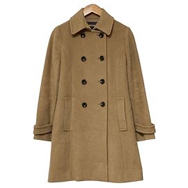 Autre Marque Abrigo de lana relajado Green Label Beige Camello