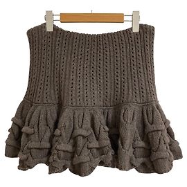 Autre Marque FOXEY Falda mini de punto Sedona Cape Castaño
