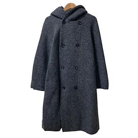 Autre Marque Casaco com capuz 45R Float em lã encolhida Marrom Preto