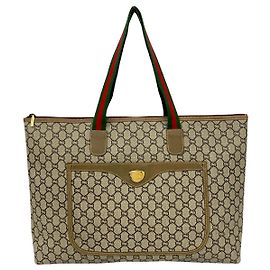 Saco Tote Gucci em couro e PVC Outro Bronze