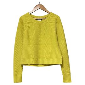Autre Marque Superbe pull en maille en cachemire pur Lure Jaune