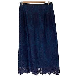 Autre Marque Loulou Willoughby Spitzenrock Blau