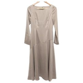 Autre Marque nairo Langes Satinkleid Beige