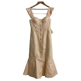 Autre Marque ME&ME COUTURE Bright Jacquard Dress Orange Coral