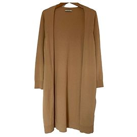 Autre Marque DES PRES Open Front Long Cardigan Yellow Mustard