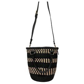 Autre Marque ikot Rattan 2way Shoulder Bag Black