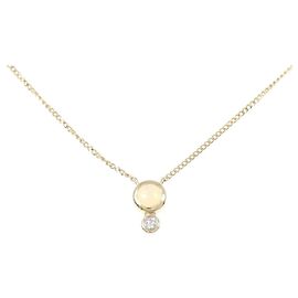 Autre Marque Collana ete Oro Giallo K10 Opale e Diamante D'oro