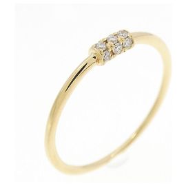 Autre Marque Anel AHKAH White Knight Fine Au750 Diamond Ring Dourado