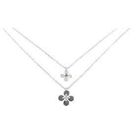 Autre Marque Collar Au750 Flower Diamond Plata