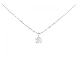 Autre Marque Au750 Diamond Necklace Silvery