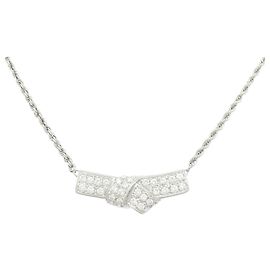 Autre Marque Colar Pola Platinum Diamond Necklace Prata