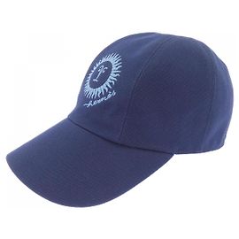 Hermès Hermes GENE SUNSHINE Cotton Cap Blue Navy blue