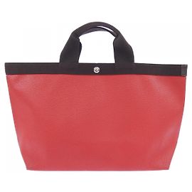 Autre Marque Herve Chapelier square tote bag Brown Red
