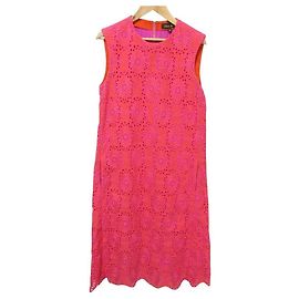 Autre Marque Robe avec broderies Drawer Rose Orange