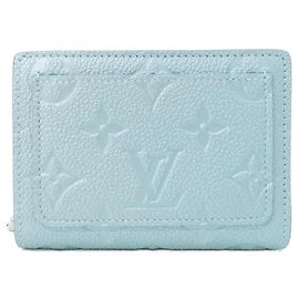 Louis Vuitton Monogram Empreinte Portefeuille Clea Wallet Blue Other