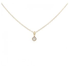 Autre Marque agete K10 Yellow Gold Diamond Halskette Golden