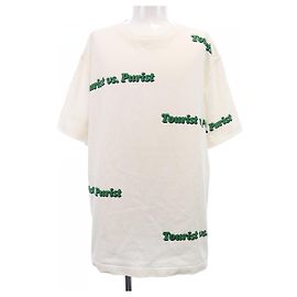 Camiseta de algodón estampada Louis Vuitton TOURIST VS PURIST Blanco Verde