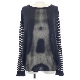 Christian Dior Knit Top Black White