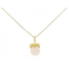 Autre Marque Collana Au750 Rose Quartz D'oro