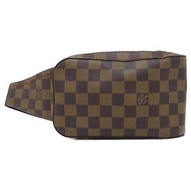 Borsa a tracolla Louis Vuitton Geronimos Damier Marrone D'oro