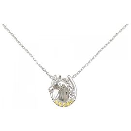 Autre Marque GSTV Platinum Diamond Halskette Silber