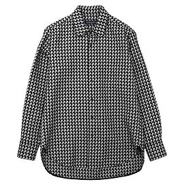 Louis Vuitton Langarmhemd mit Hahnentritt-Muster Braun Schwarz