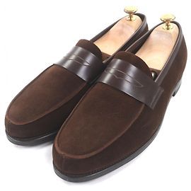 Mocassins John Lobb Finedon en daim Marron