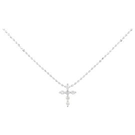 Autre Marque Collier Croix en Diamants Au750 Doré