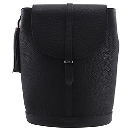 Autre Marque ACATE STRANO Leather Shoulder Bag Black