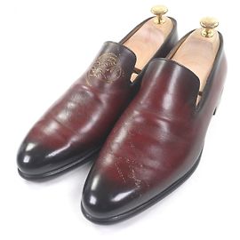 Berluti Cursive Calligraphy Scritto Leder-Loafer Braun Bordeaux