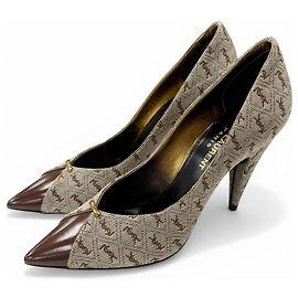 Yves Saint Laurent Saint Laurent Paris Fabric Pumps Brown