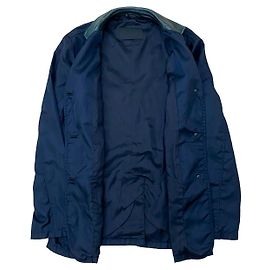 Prada Nylon Leather Jacket Blue Other