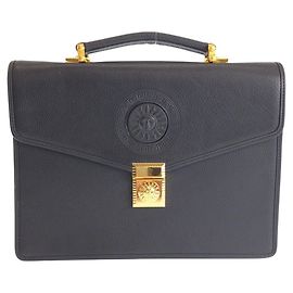 Clutch in Pelle Versace Sunburst Nero