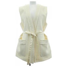 Autre Marque Chaleco largo Drawer Blanco Beige