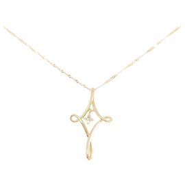 Autre Marque Collar Au750 Diamantes Dorado