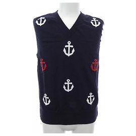 Thom Browne Wollstrickwaren Blau Marineblau