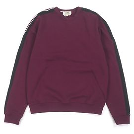 Hermès Sudadera de algodón Hermes Sweat Run H Side Line Castaño Burdeos